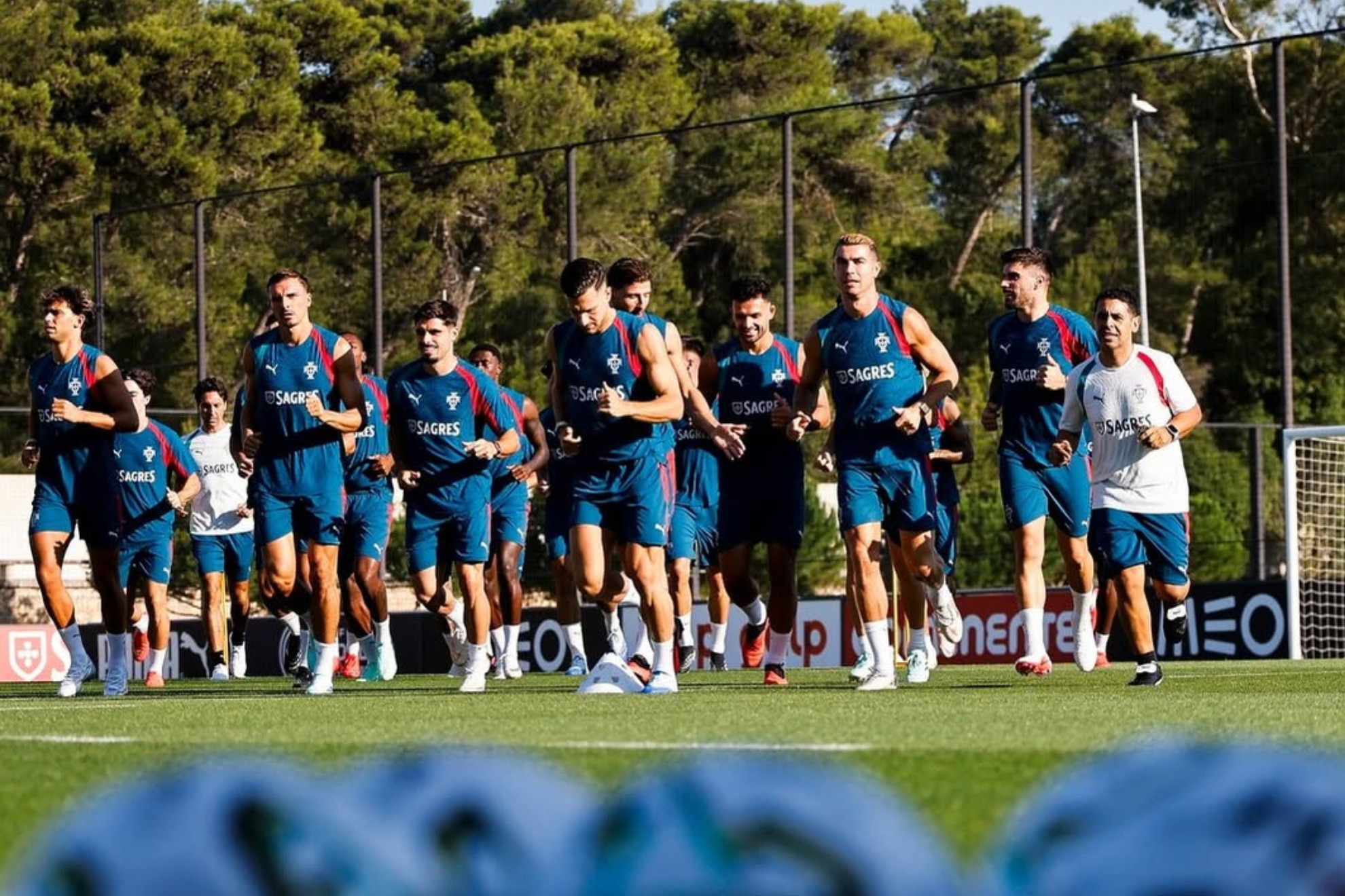 The hilarious clip captured Ronaldo's reaction after learning that Veiga was born in 2003