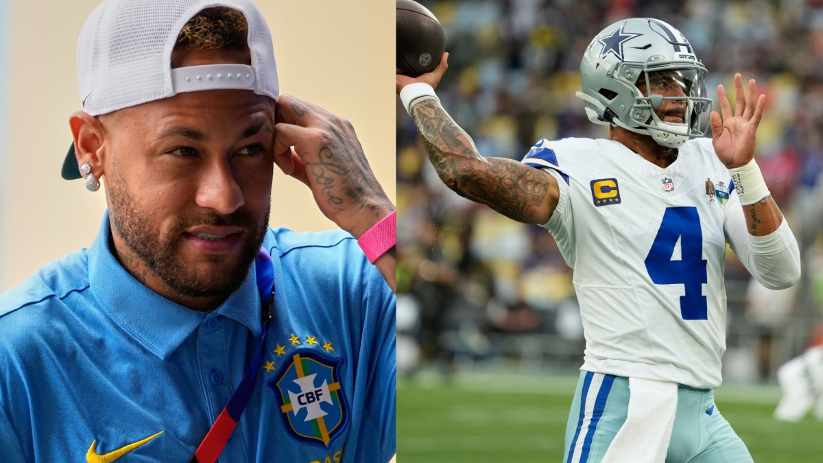 Neymar Jr. arrived at the Maracana for the NFL, and the Cowboys made sure he stood out