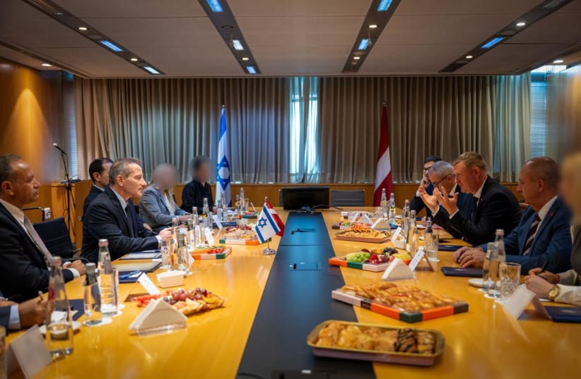 Latvia's delegation, headed by Raivis Melnis, with a delegation of Israeli defense officials on September 24, 2026.