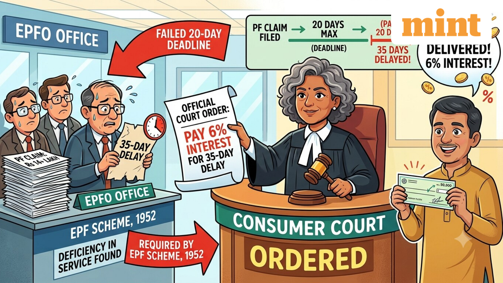 Court orders EPFO to pay 6% interest for 35-day delay in settling claim — Here's how to check status, file grievances