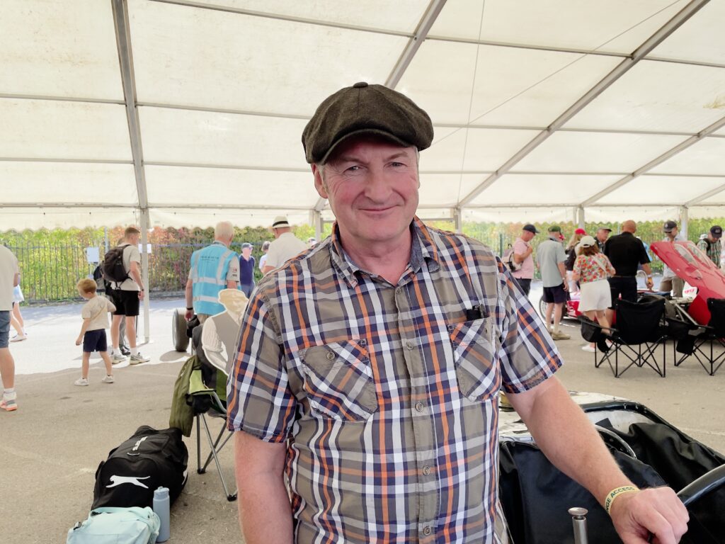 Rob Murray owner of 1922 Aston Martin GP grille