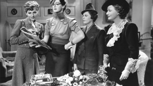 THE WOMEN, from left: Joan Fontaine, Rosalind Russell, Florence Nash, Phyllis Povah, 1939