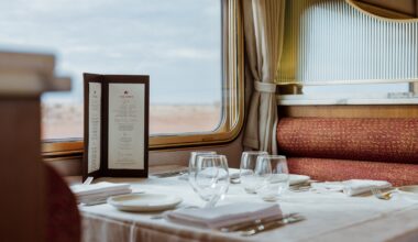 Dining car on The Ghan (Journey Beyond)