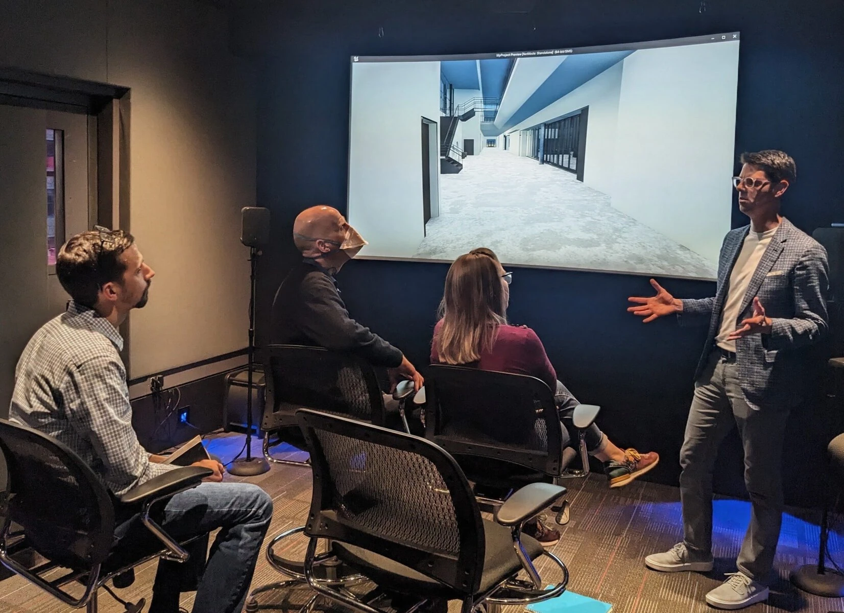 A 'listening session' in the Arup Sound Lab in Chicago