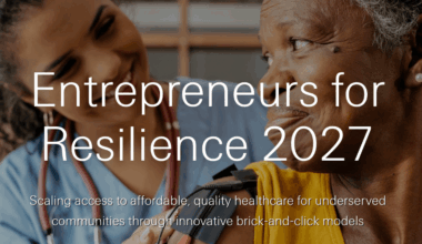 Call For Applications: Swiss Re Foundation Entrepreneurs for Resilience