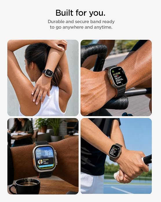 A collage of a smart watch