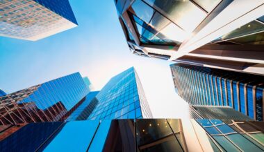 high-rise buildings with glass windows