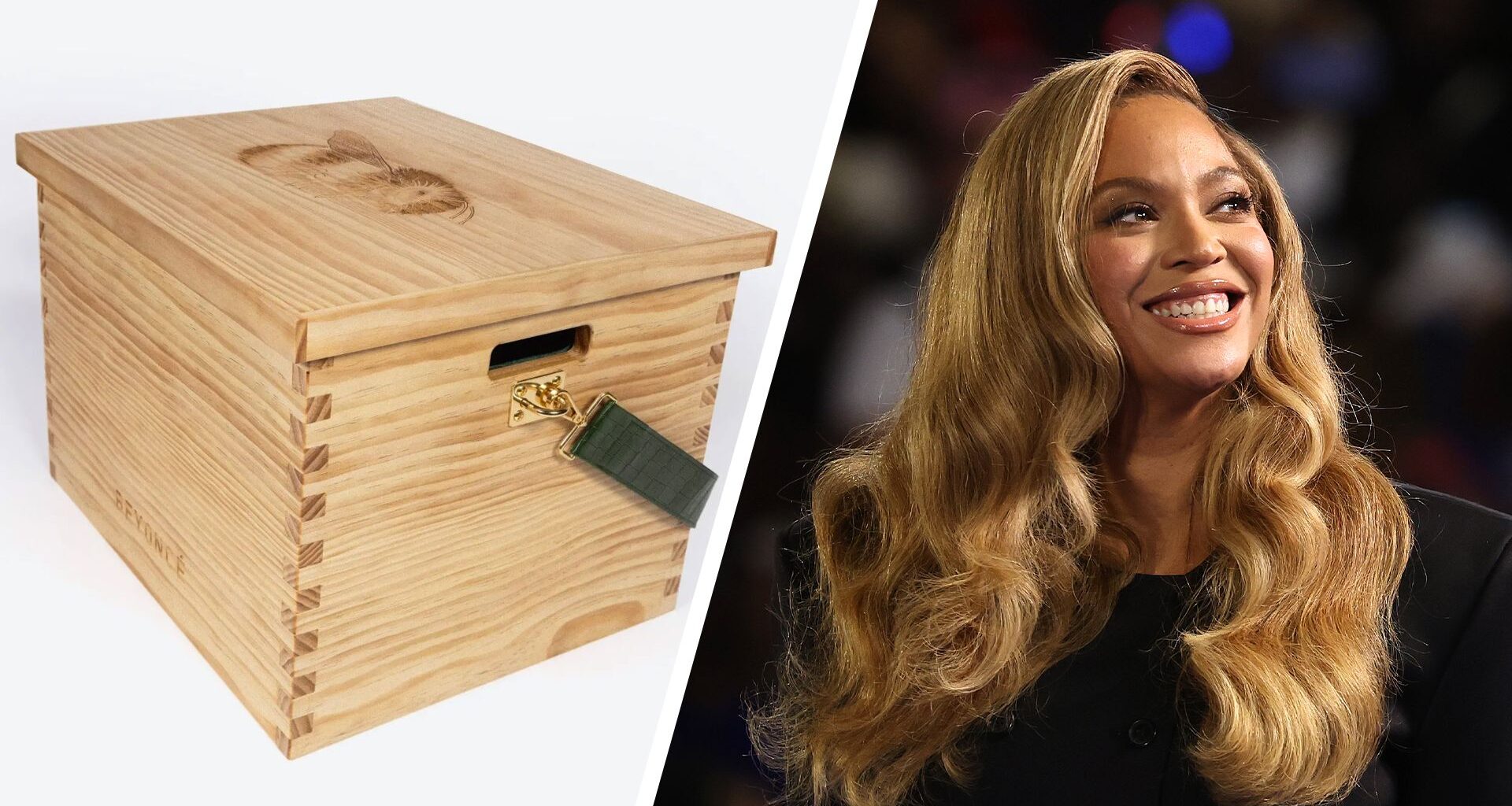 Beyonce and merchandise box