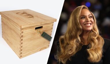 Beyonce and merchandise box