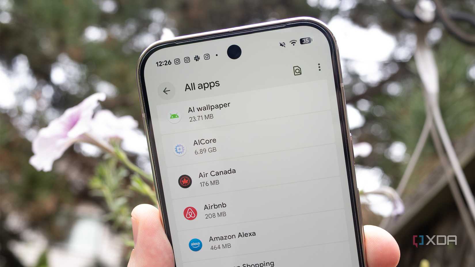 AICore in the apps list on the Pixel 11 Pro 