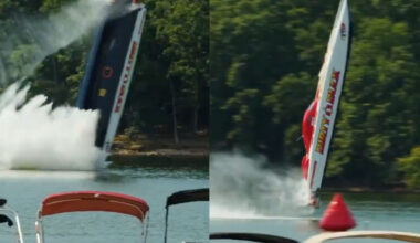 Boat going 213 mph crosses finish line and suddenly takes off into the air - MARCA