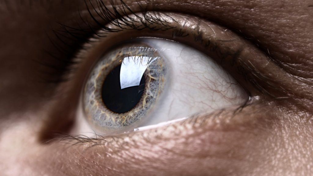 close-up of blue eye