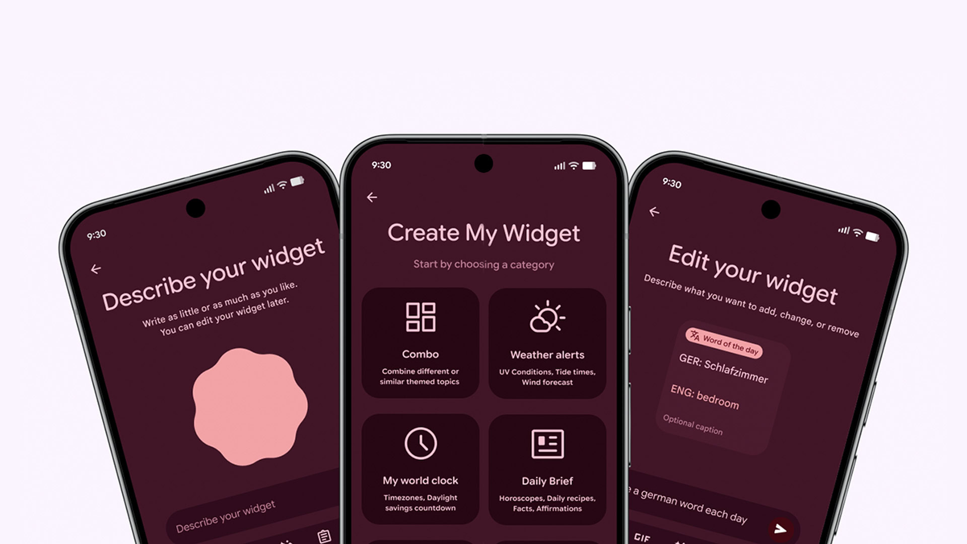 google create my widget play store listing hero image