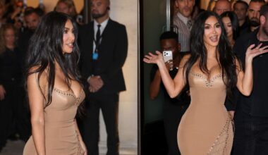 Kim Kardashian Celebrates the Opening of New Skims Flagship Store Wearing Ludovic de Saint Sernin Mermaid Gown in London