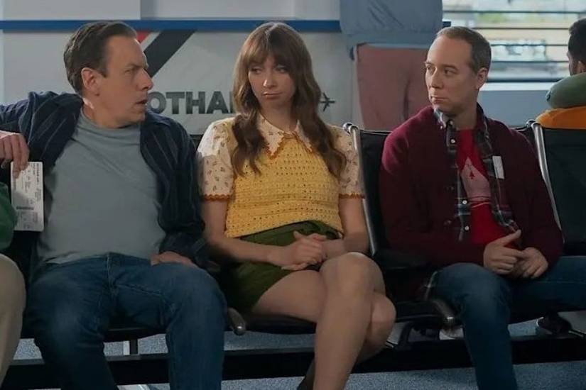 Stuart, Kripke and Denise waiting in Stuart Fails to Save the Universe