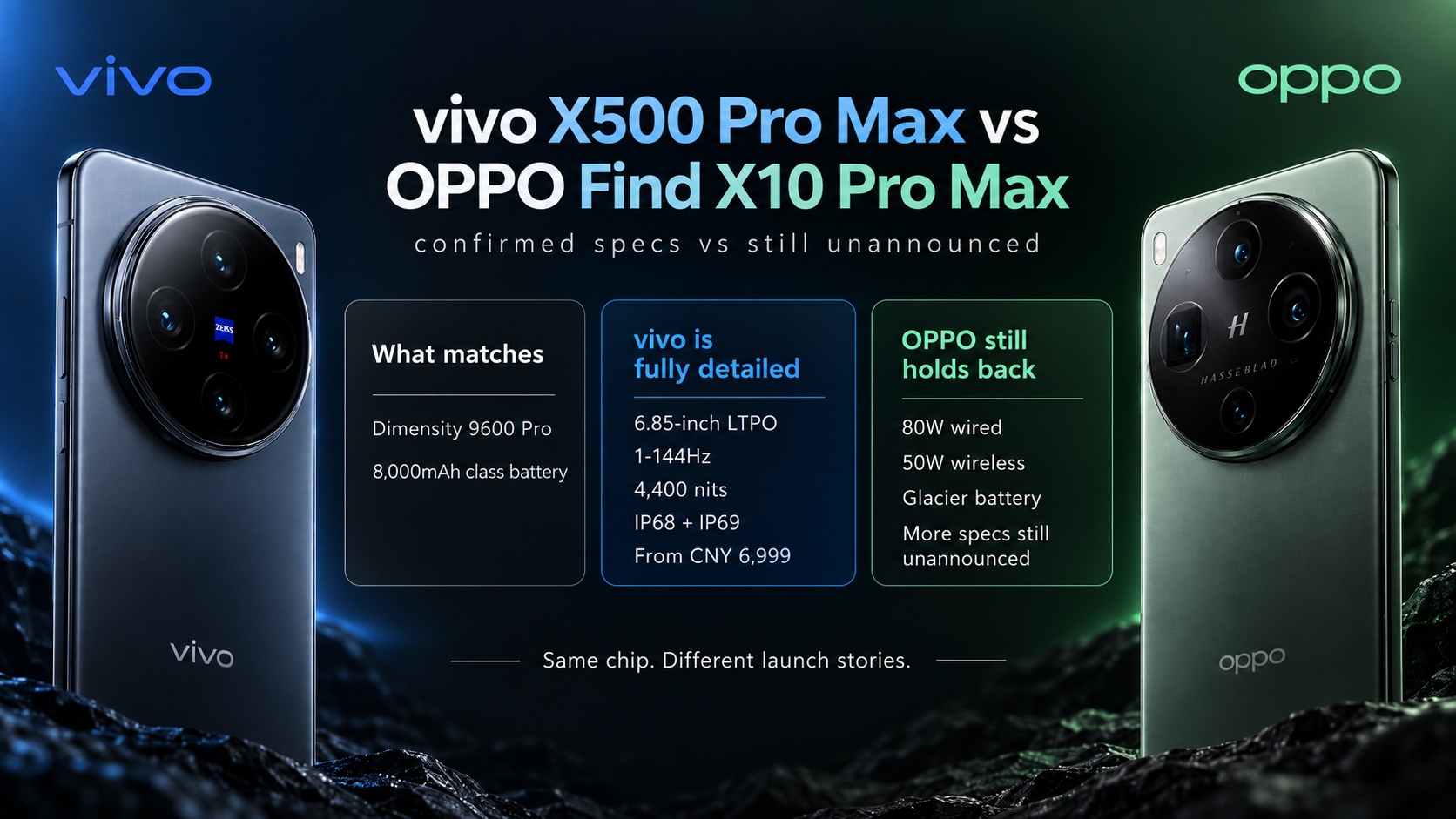 vivo X500 Pro Max vs OPPO Find X10 Pro Max specifications