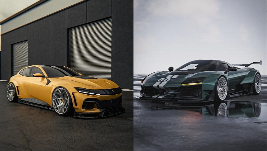 Ferrari F80 & Purosangue rendering by ildar_project Ferrari F80 & Purosangue rendering by ildar_project