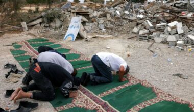 'Holding our ground': Israel demolishes dozens of Bedouin homes