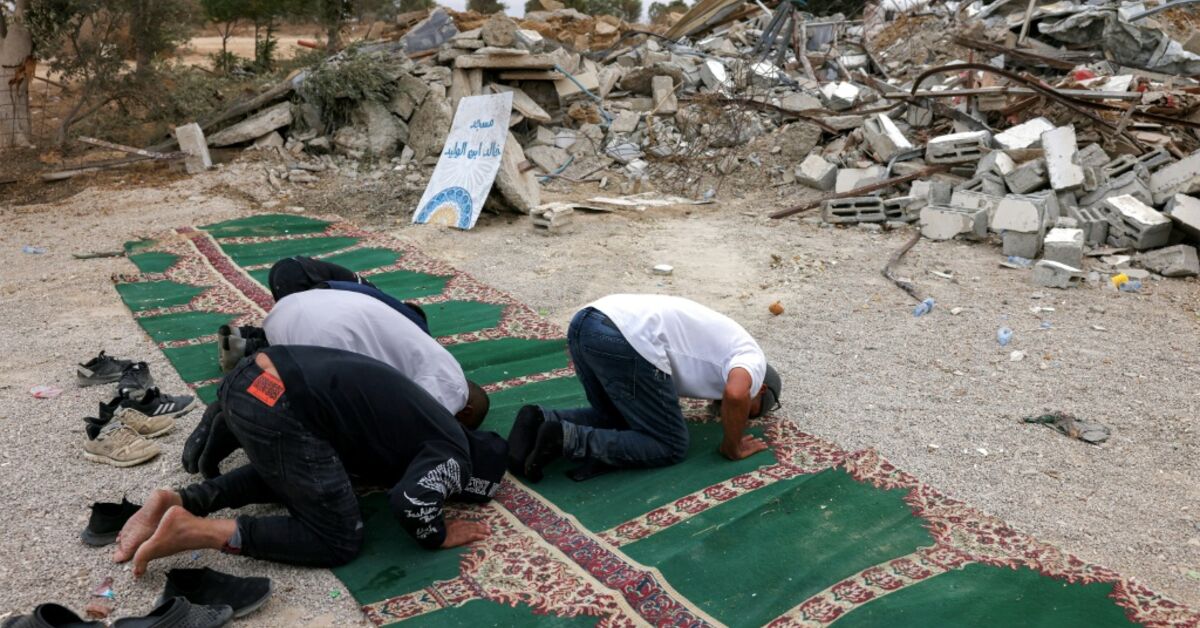 'Holding our ground': Israel demolishes dozens of Bedouin homes