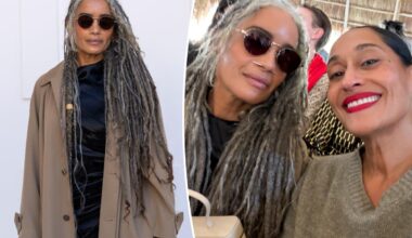Lisa Bonet makes rare public appearance at Paris Fashion Week with cascading silver hair