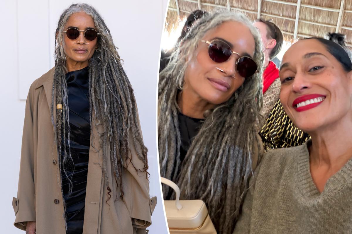 Lisa Bonet makes rare public appearance at Paris Fashion Week with cascading silver hair