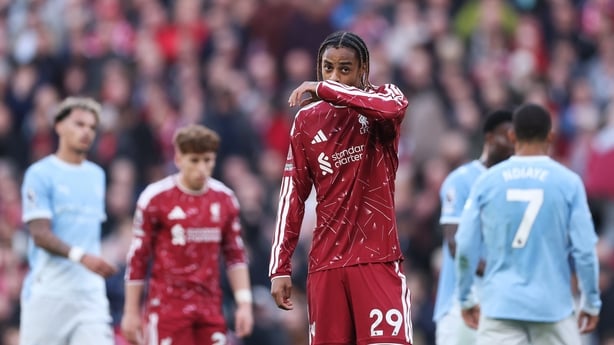 LIVERPOOL, ENGLAND - OCTOBER 11: <<enter caption here>> during the Premier League 2026/27 match between Liverpool FC and Manchester City at Anfield on October 11, 2026 in Liverpool, England. (Photo by Alex Pantling/Getty Images)