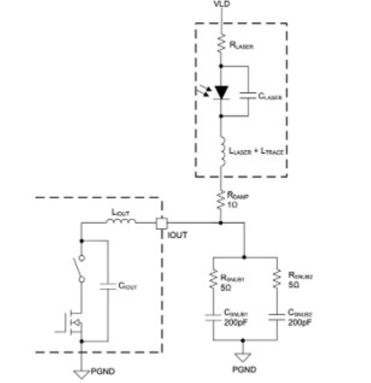 Damping resistor and snubber network circuit