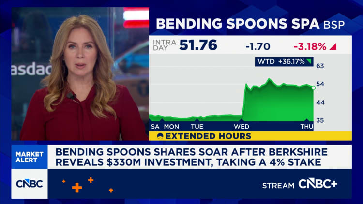Bending Spoons shares soar after Berkshire reveals $330M investment, taking a 4% stake