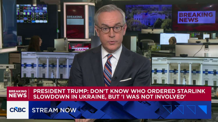 Pres. Trump: Don't know who ordered Starlink slowdown in Ukraine, but 'I was not involved'
