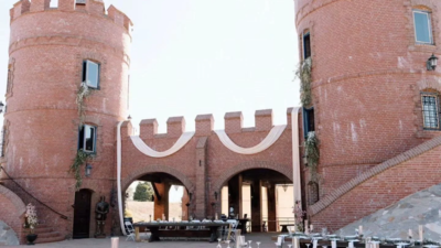 In 1991, inspired by Dutch castles, Casper Noz rejected his house plans and began a family home in Snelling, California; its two towers now host weddings