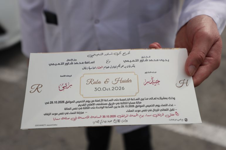 Haidar Yahya Tamimi and his fiancee Ruba were set to marry on October 30