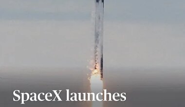 SpaceX launches 4 astronauts to space station - YouTube