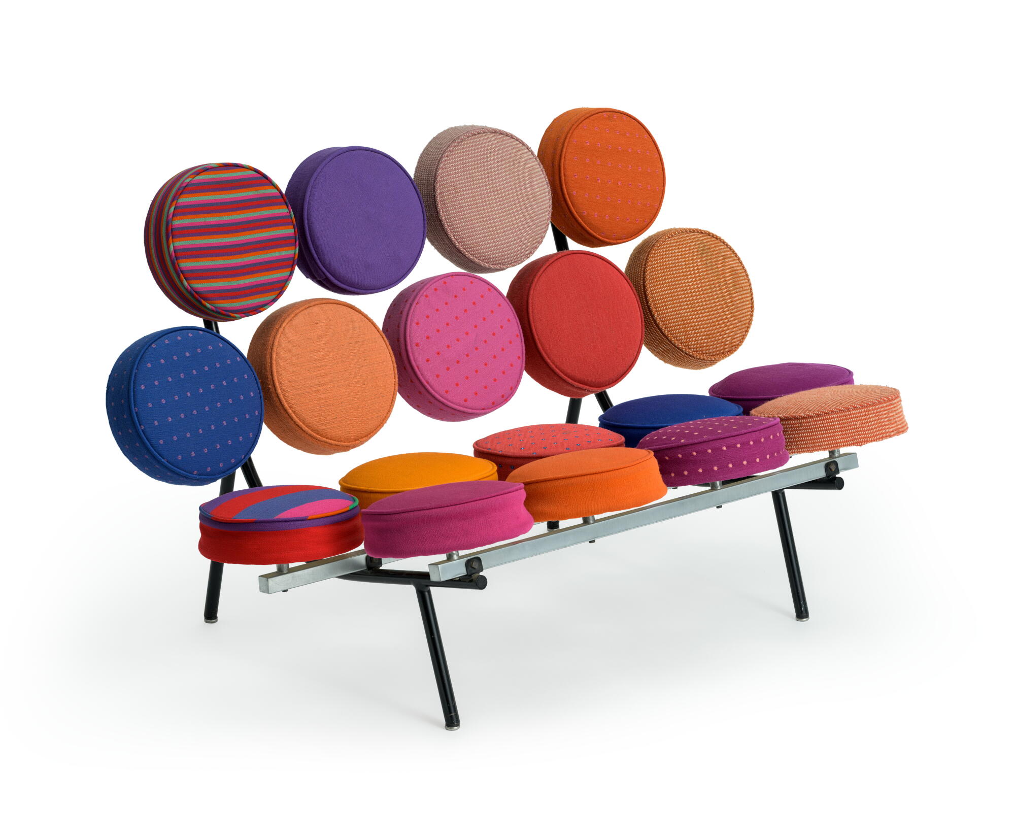 Irving Harper of George Nelson and Co. for Herman Miller Inc., Marshmallow Love Seat.