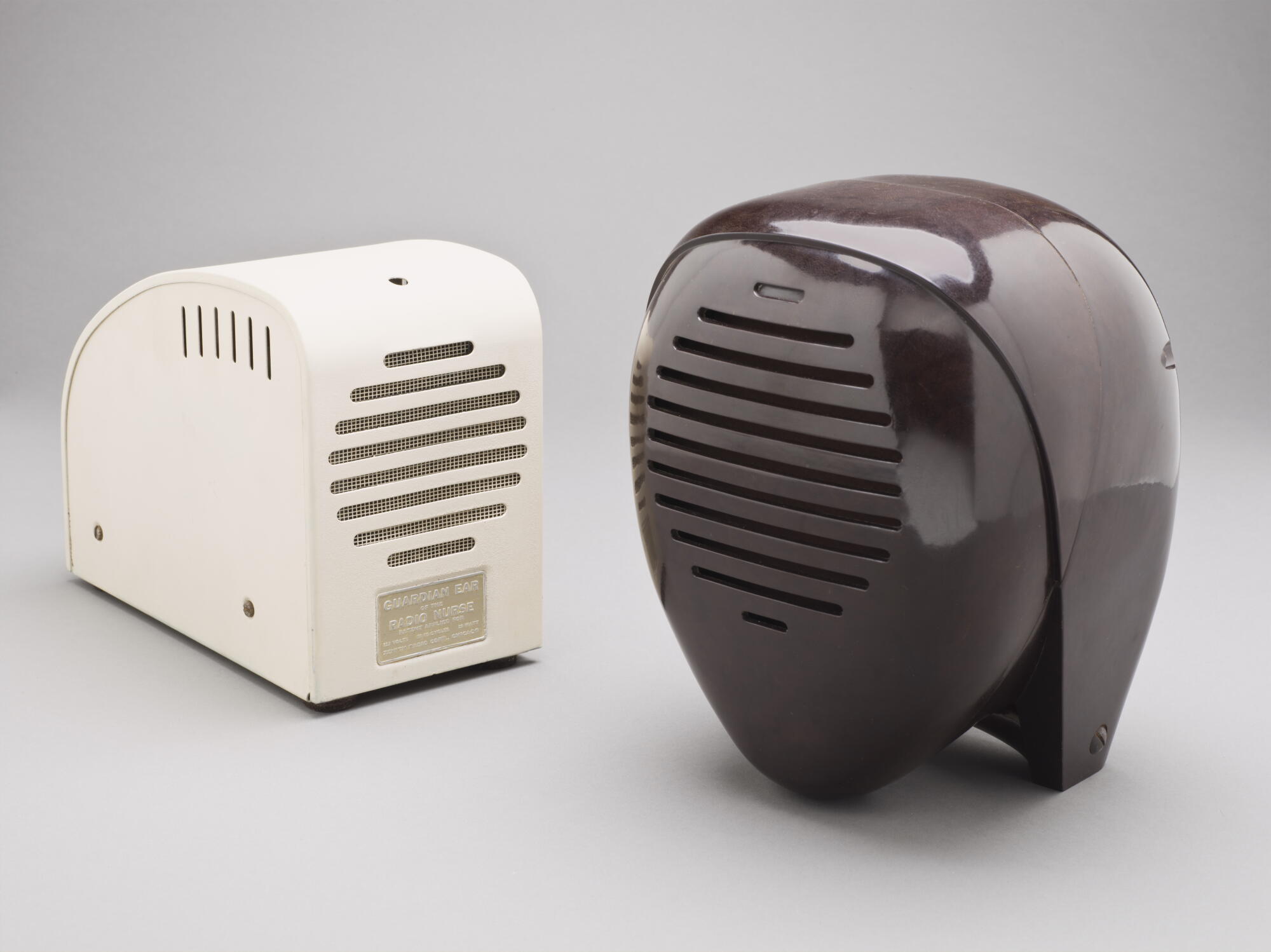 Isamu Noguchi; Zenith Radio Corporation, Radio Nurse receiver and Guardian Ear transmitter with original box, 1937.