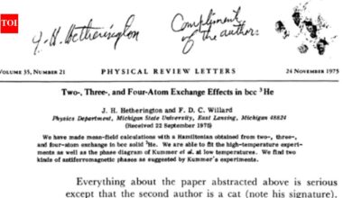 A 1975 physics paper had 2 authors, but one was a cat named Chester; here’s why he made it into a scientific journal