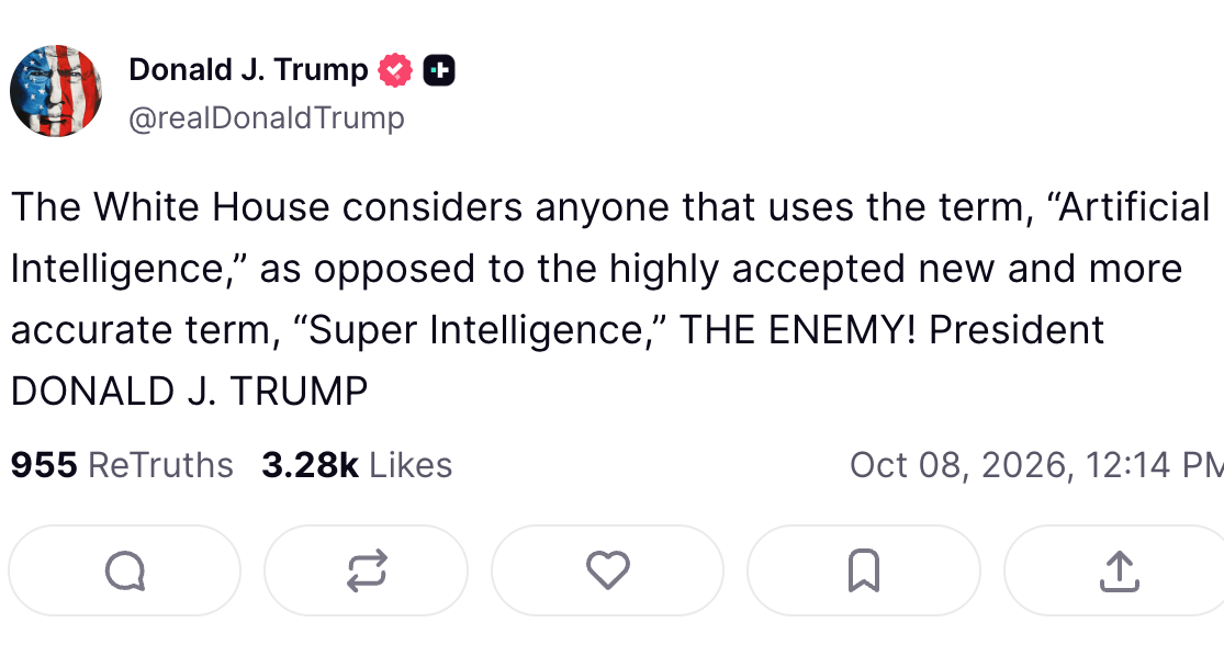 Trump’s attempt to rename AI is still going strong.