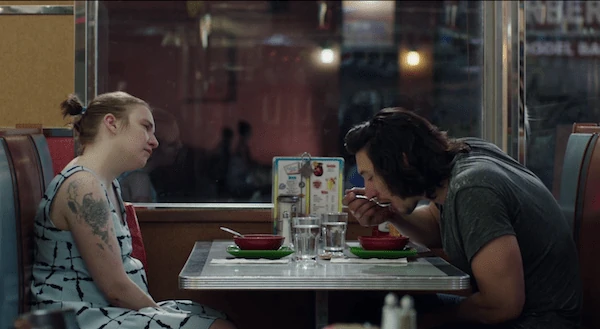 Lena Dunham and Adam Driver in "Girls"