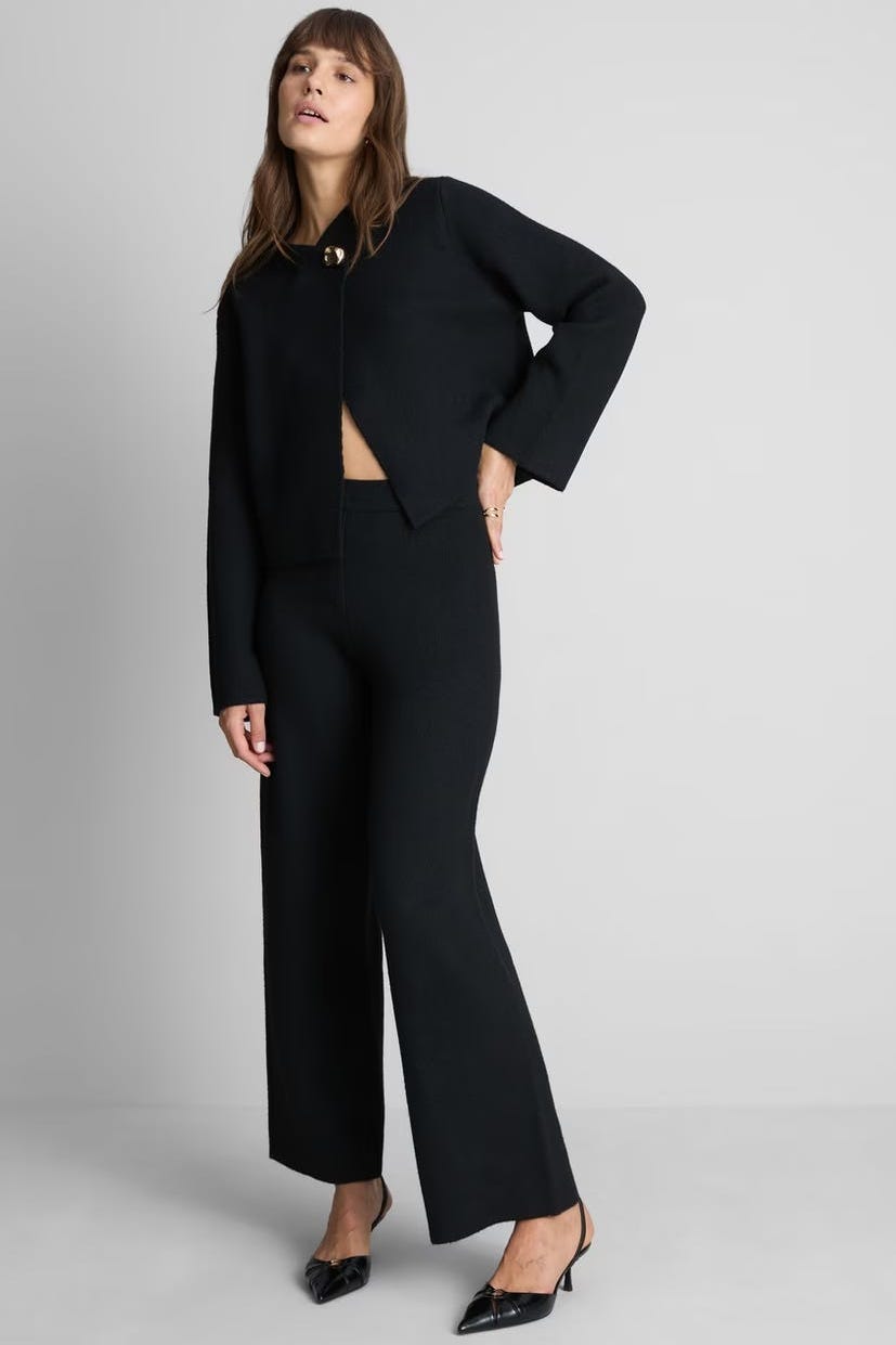 Knitted Wide Leg Trousers