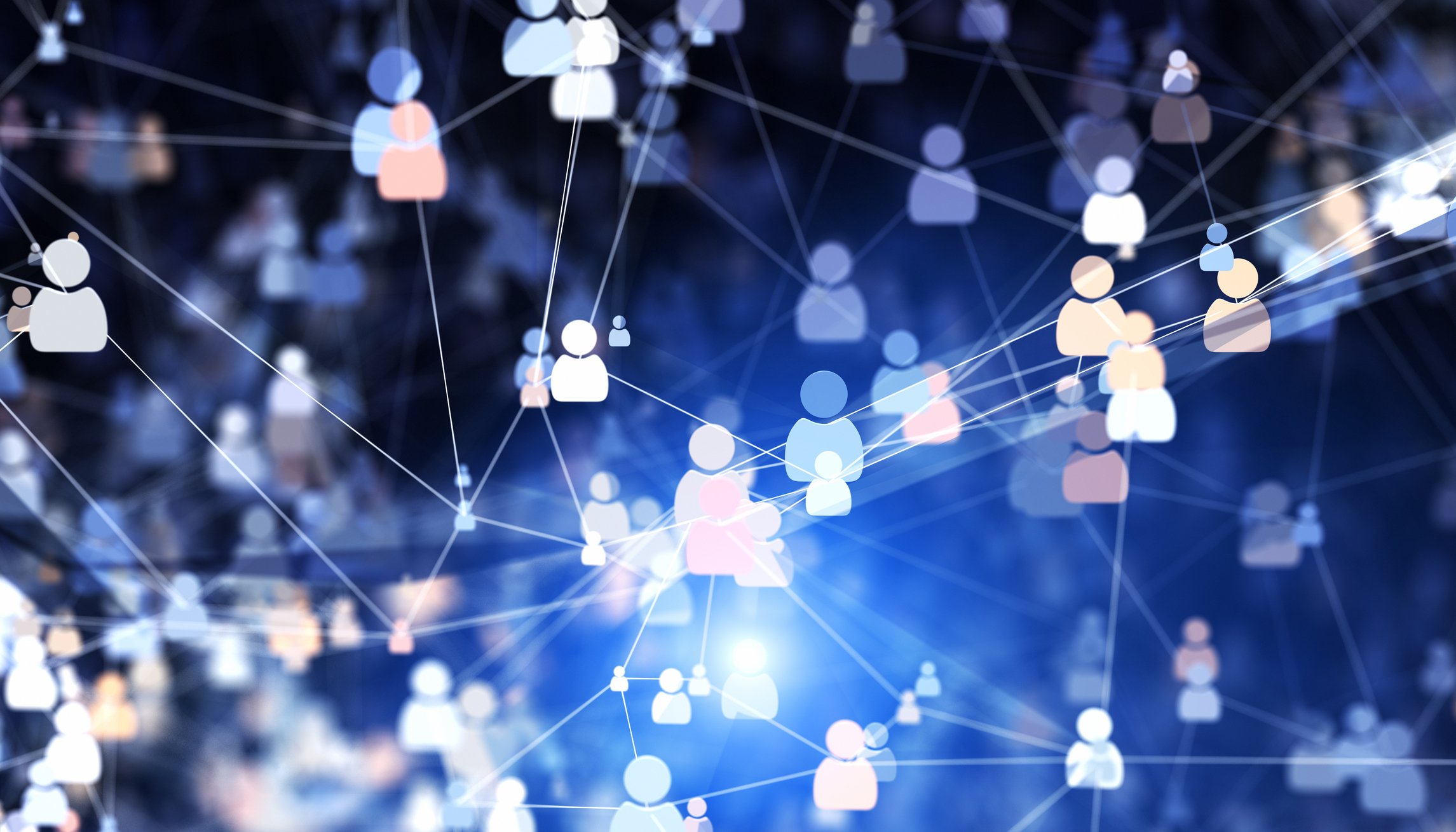 An illustration of digital connections between people.
