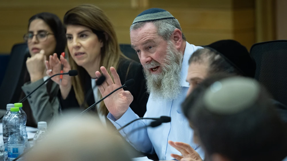 MK Avi Maoz, leader of the Noam party, chairs a meeting of the Special Committee for the Communications Law at the Knesset in Jerusalem on July 13, 2026. Photo by Yonatan Sindel/Flash90.