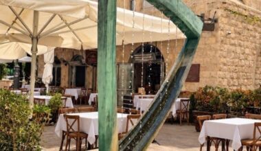Nevel David Brasserie courtyard in Jerusalem Music Square