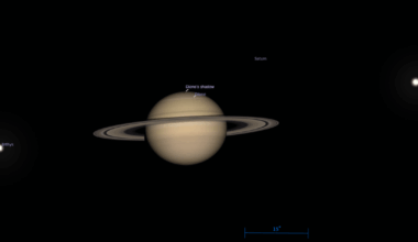 The Sky Today on Sunday, October 25: Dione crosses Saturn