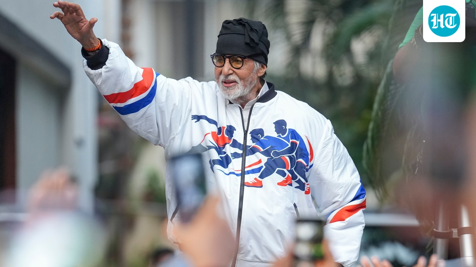 Amitabh Bachchan greets fans outside Jalsa amid heavy security for bomb threat probe, days after sparking concern about his health