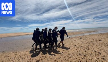 Rescuers hoist entangled dugong to safety off Exmouth in WA