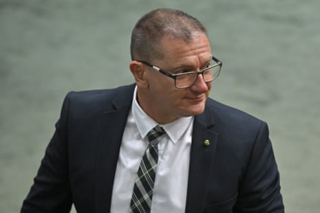 The Nationals member for Wide Bay, Llew O’Brien is ejected from the chamber.