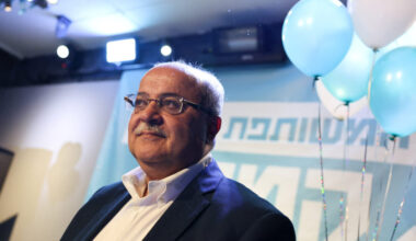 Israel's Joint List of Arab Parties holds a press conference to launch its election campaign in Jaffa
