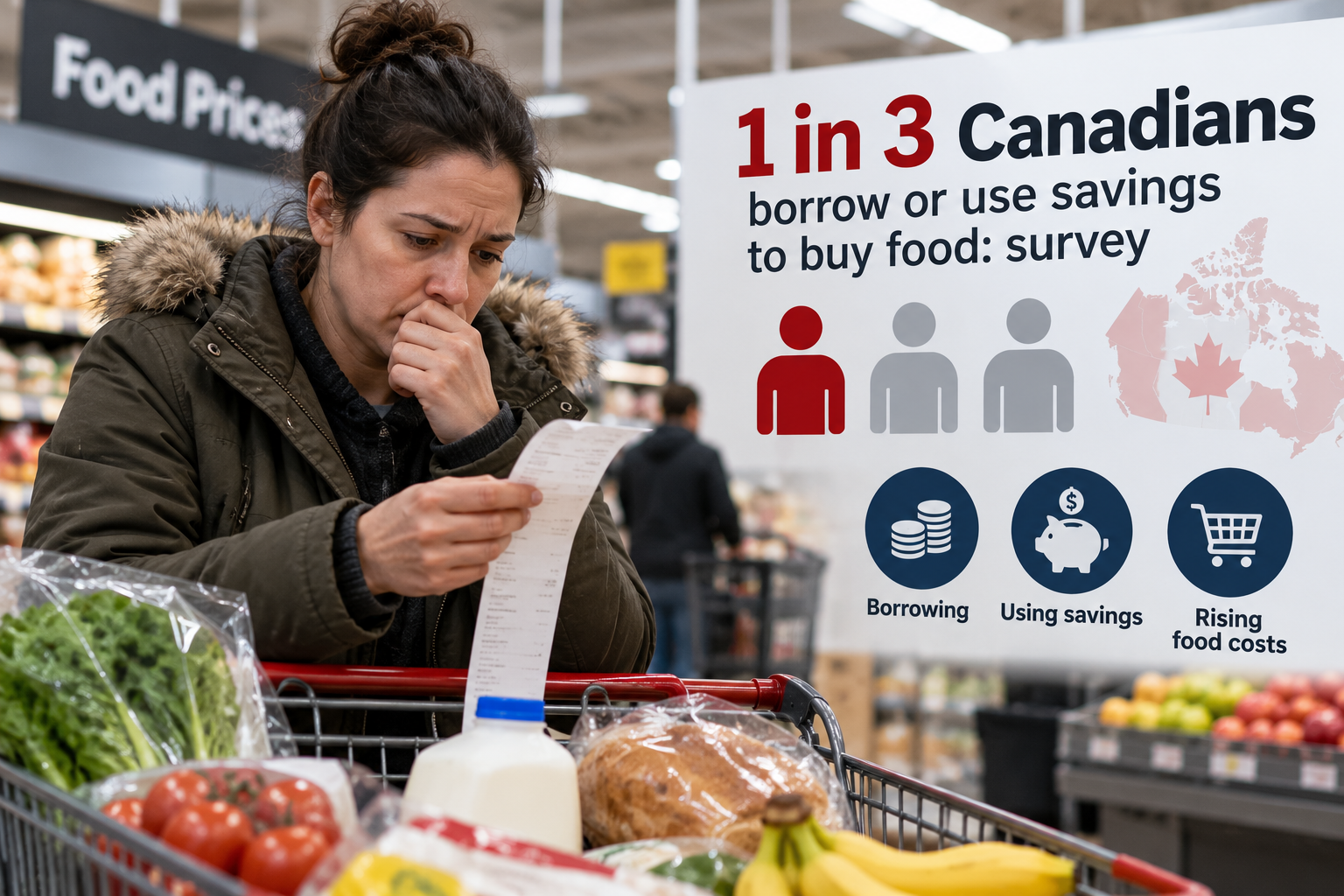 One third of Canadians resort to their savings or...