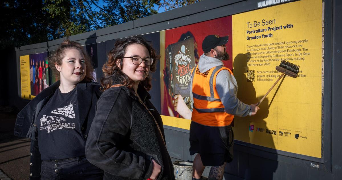Youth self-portraits appear on Edinburgh billboards