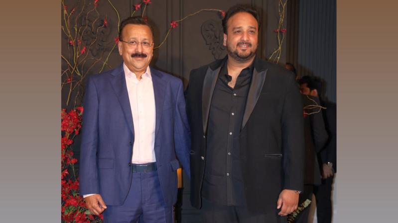 Zeeshan with his father Baba Siddique. Pic: @zeeshanBabaS/X