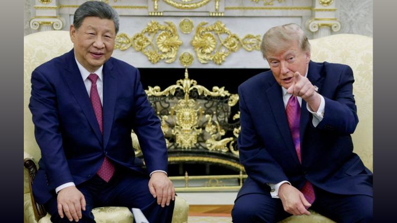 IMAGE: US President Donald John Trump with Chinese President Xi Jinping in the Oval Office, September 24, 2026. Photograph: Evan Vucci/Reuters